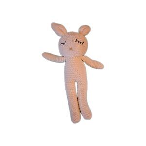 Baby Knitted Stuffed Bunny Toy Soft Cream Plush Rabbit Doll Plush Crochet Easter